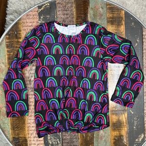 💥 BOGO 💥 Twist Front Long Sleeve Rainbow Tee 10 / 12
